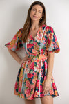 Fuchsia Teal Floral