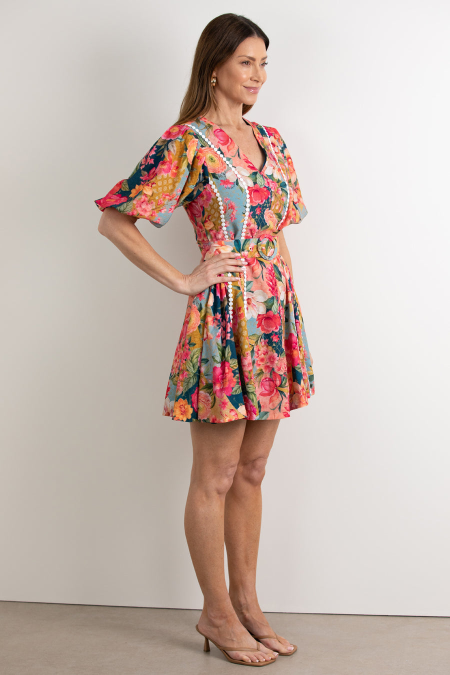 Fuchsia Teal Floral