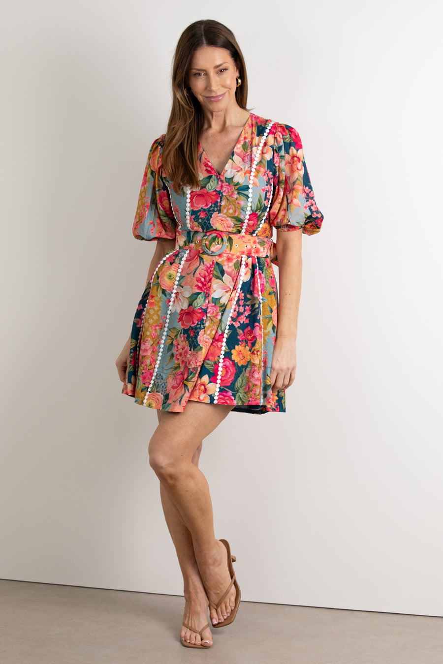 Fuchsia Teal Floral