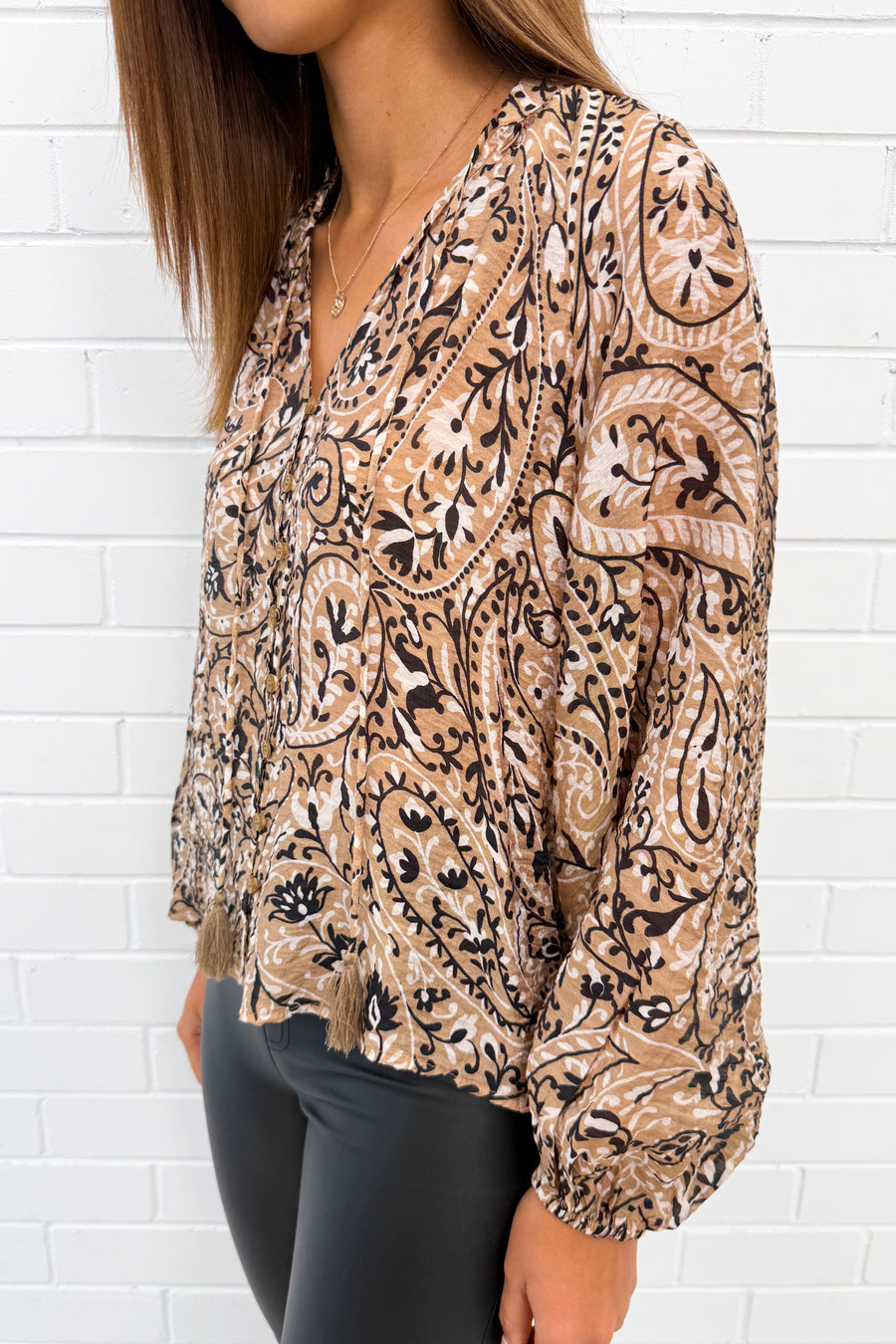 Taupe Paisley