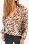 Taupe Paisley