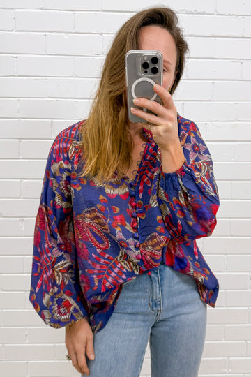 Blue Sketch Floral: bri