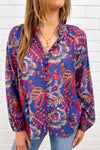 Blue Sketch Floral