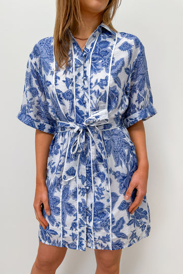 White Blue Floral: eve