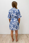 White Blue Floral