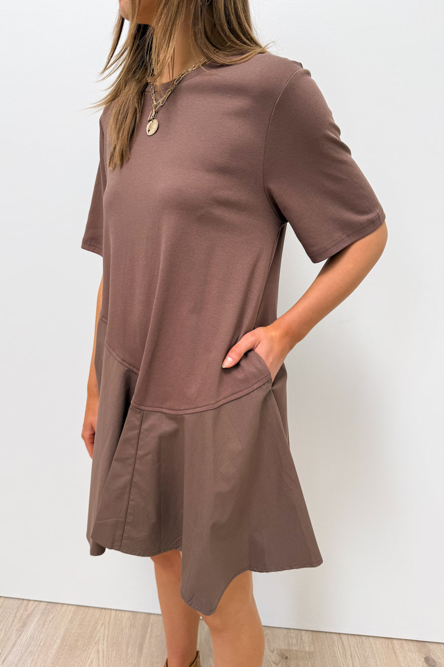 Archi Contrast Asymmetrical Dress