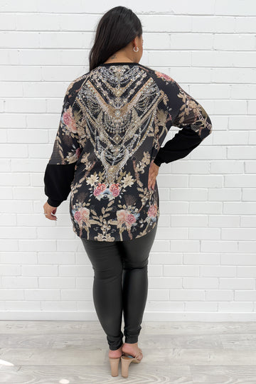 Black Floral: ash