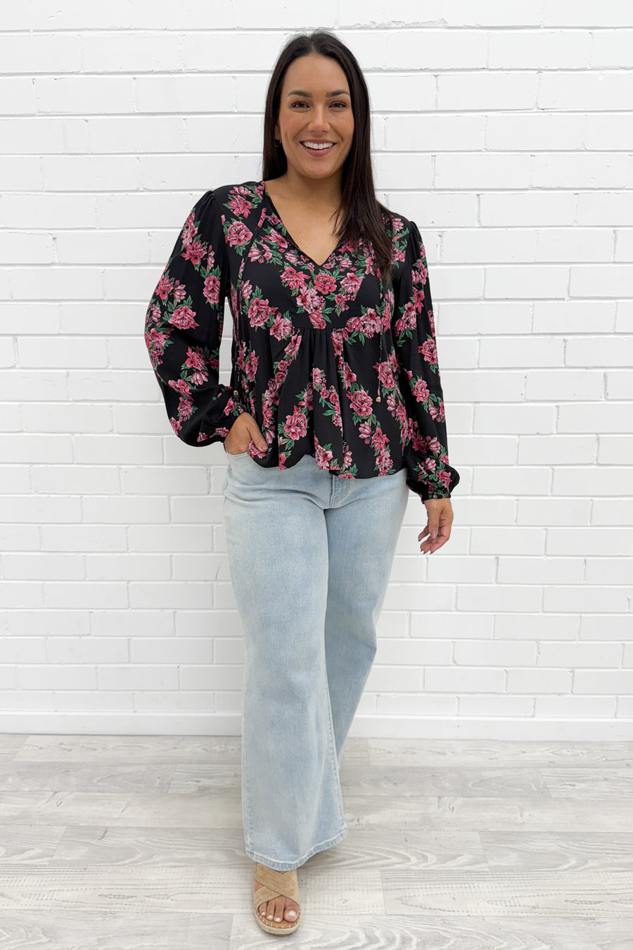 Black Pink Floral