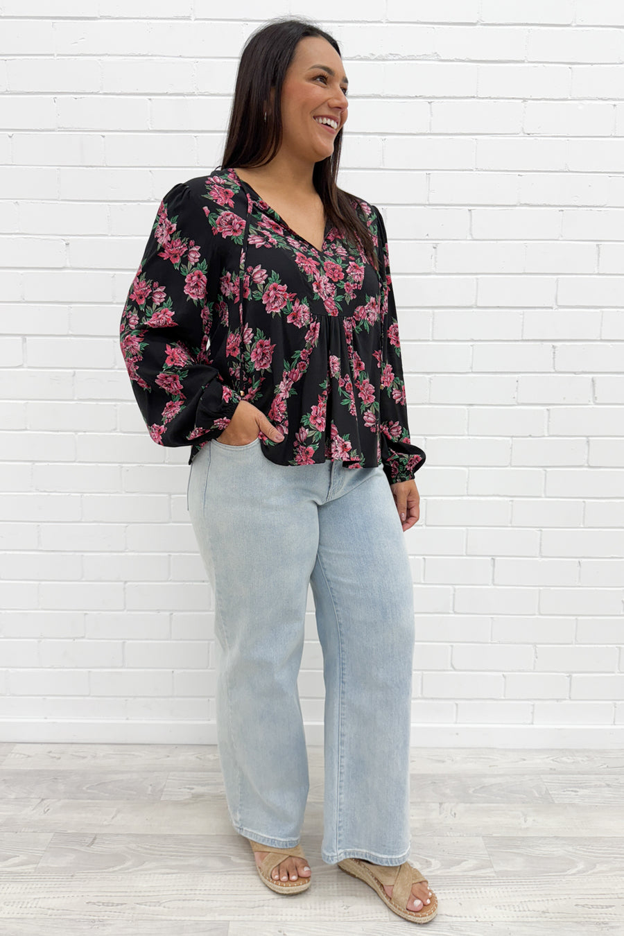 Black Pink Floral