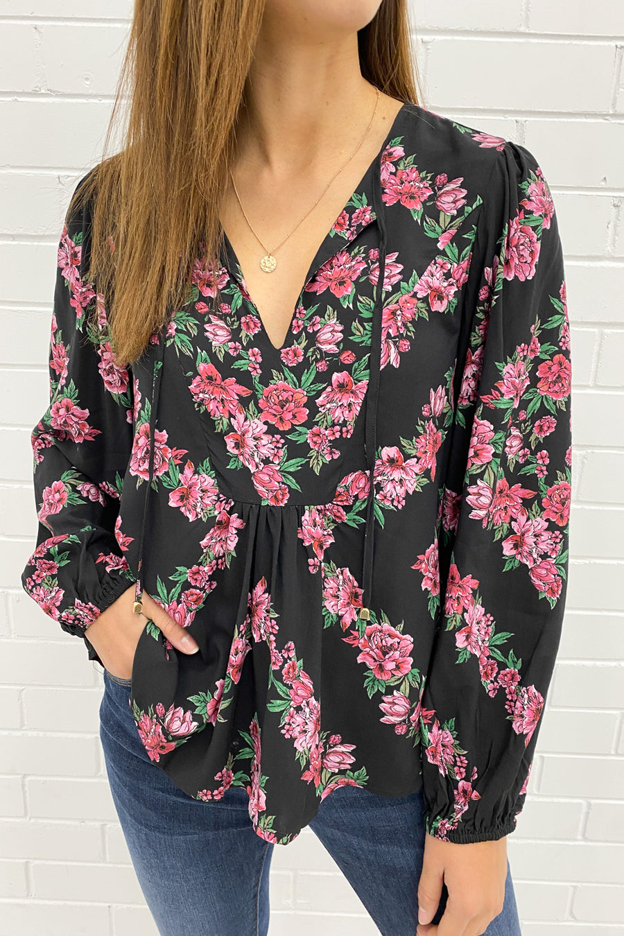 Black Pink Floral