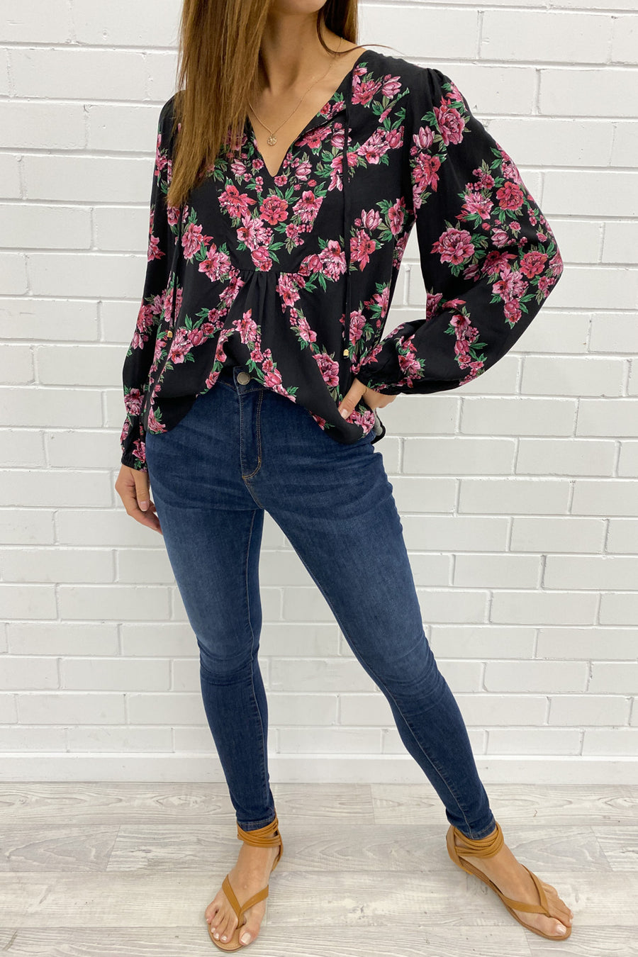 Black Pink Floral
