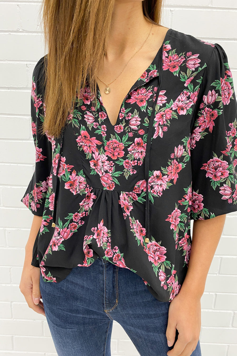 Black Pink Floral