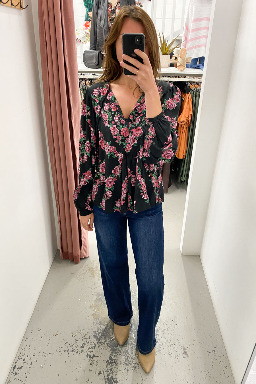 Black Pink Floral