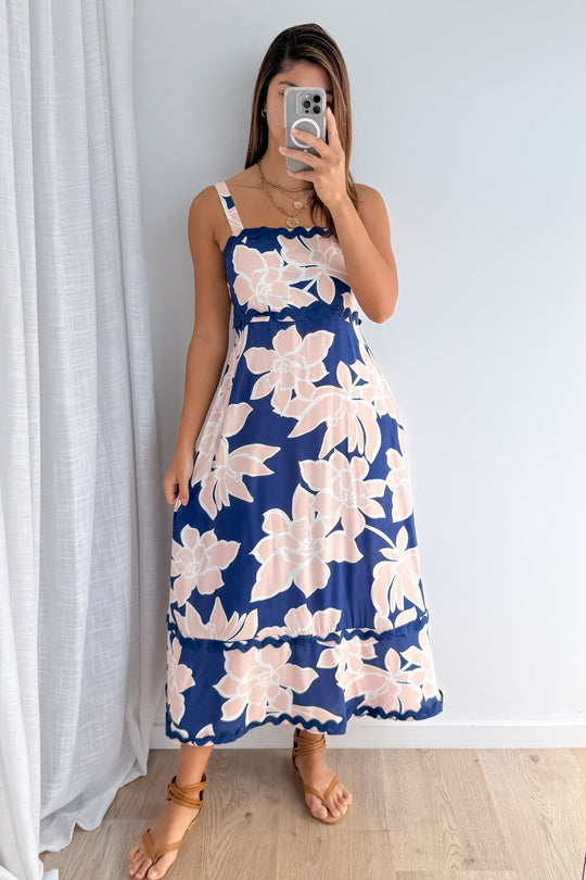 Navy Peach Floral: kym