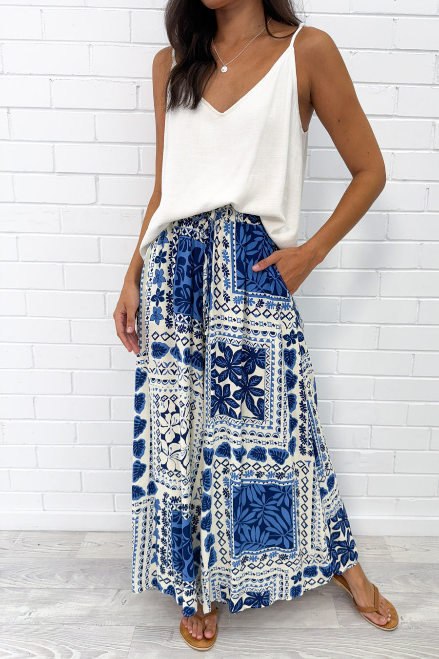 White Blue Multi