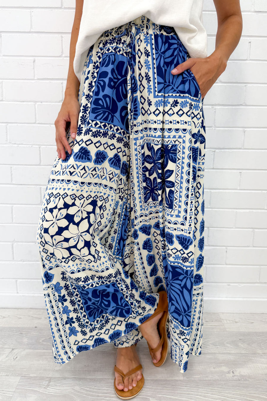White Blue Multi