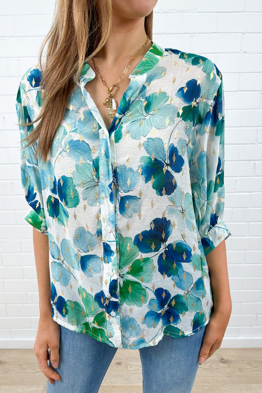 Green Blue Floral