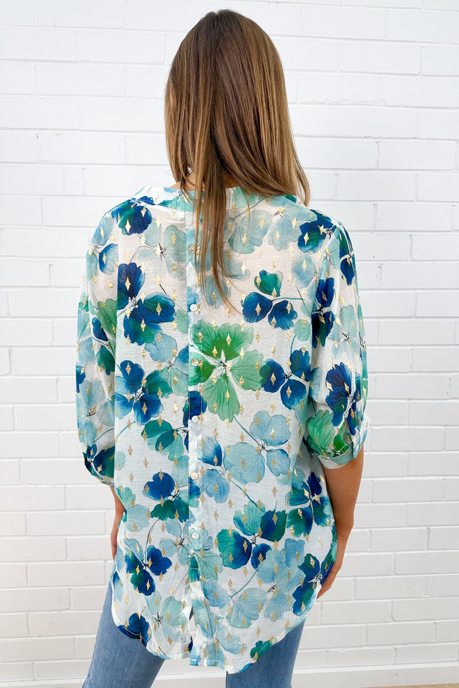 Green Blue Floral