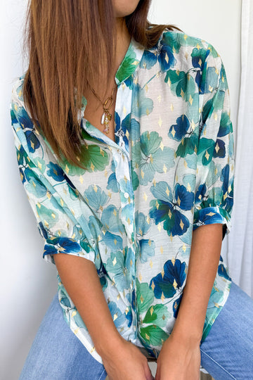 Green Blue Floral: kym