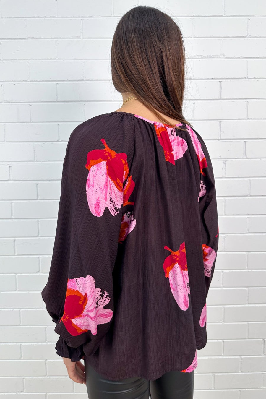 Bloom Blouse - Chocolate Floral