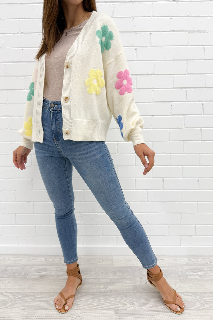 Cream Multi Flower