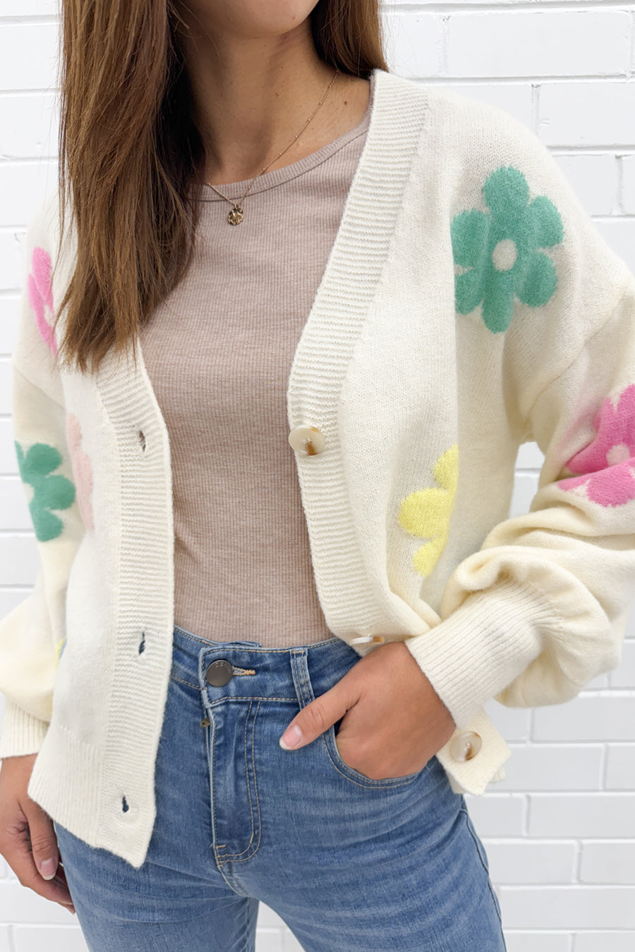 Cream Multi Flower