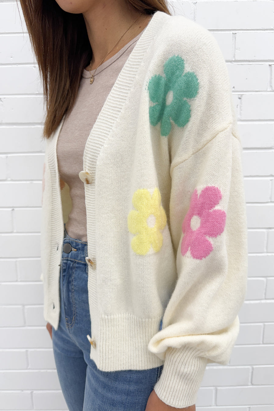 Cream Multi Flower