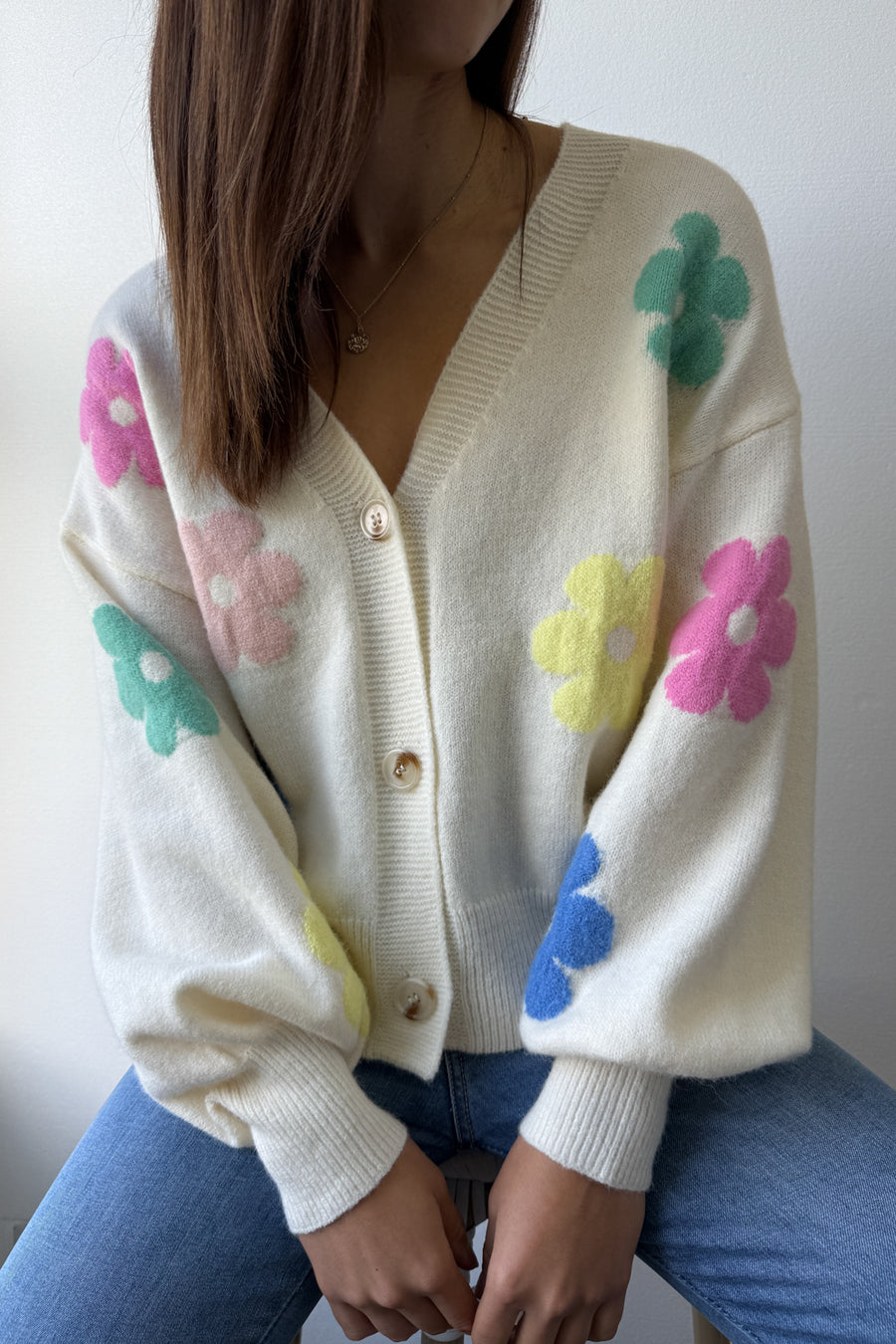 Cream Multi Flower