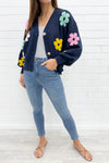 Navy Multi Flower