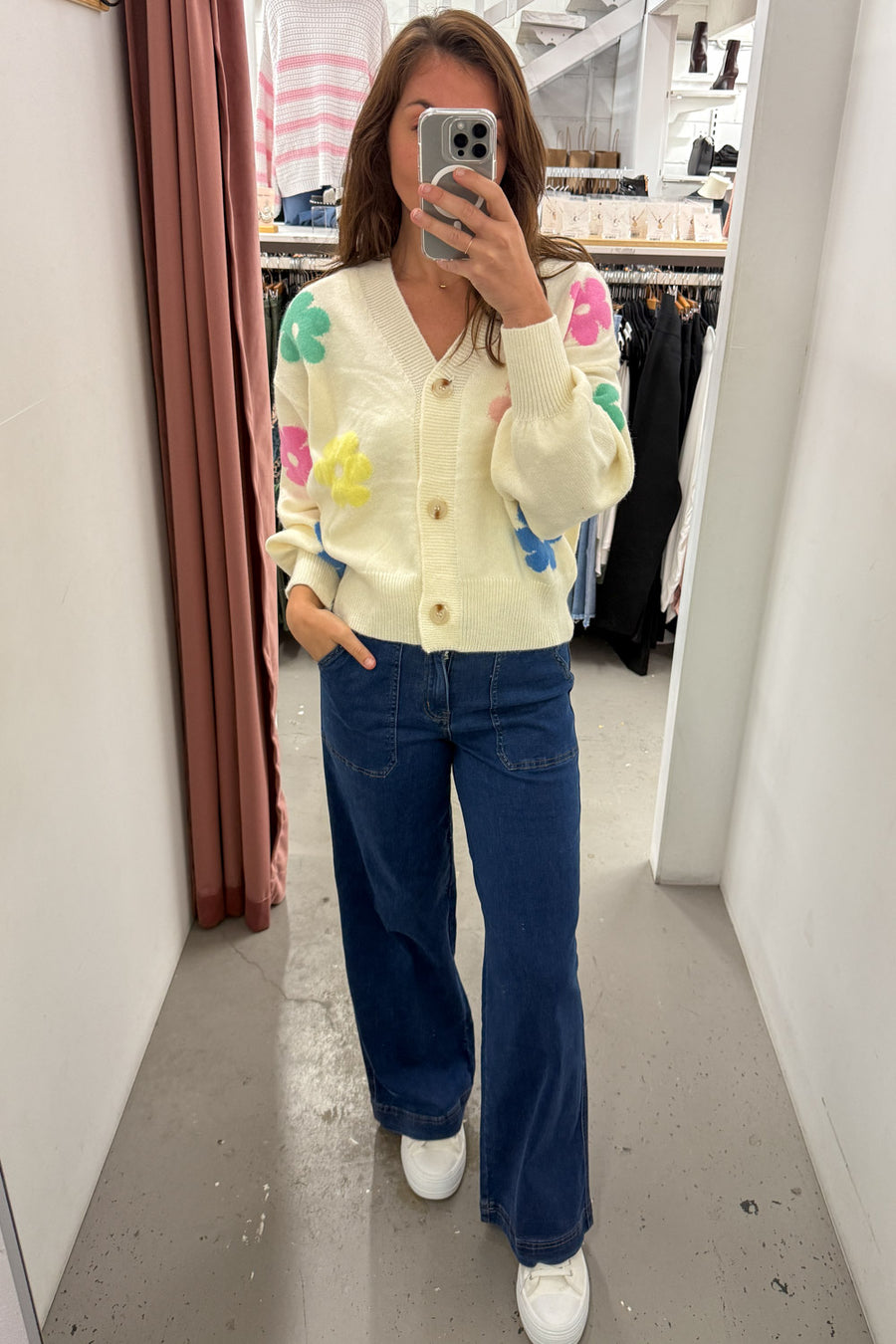 Cream Multi Flower