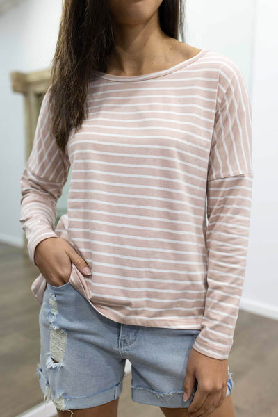 Pink White Stripe