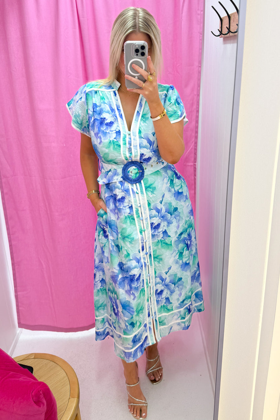 Blue Turquoise Floral