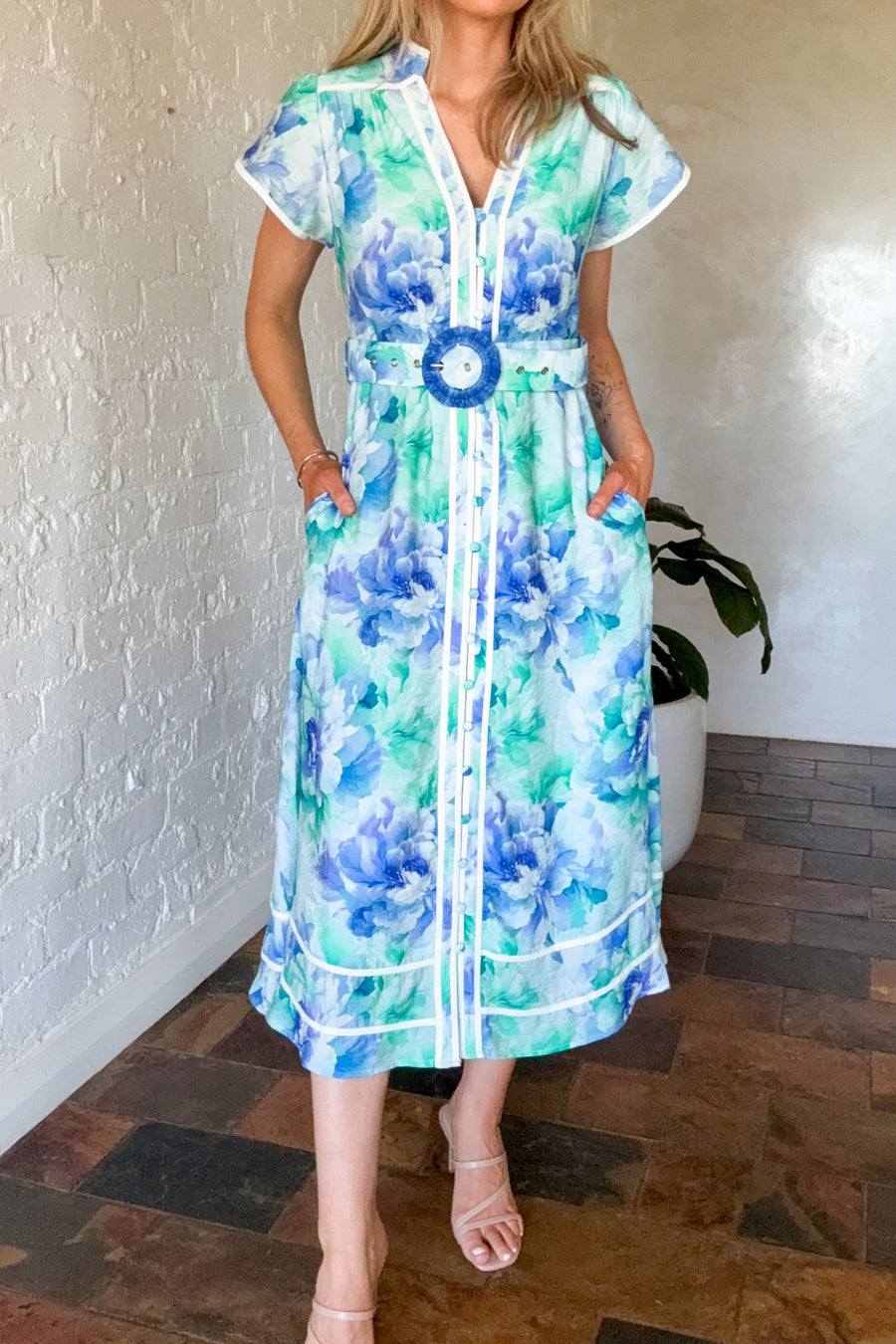 Blue Turquoise Floral