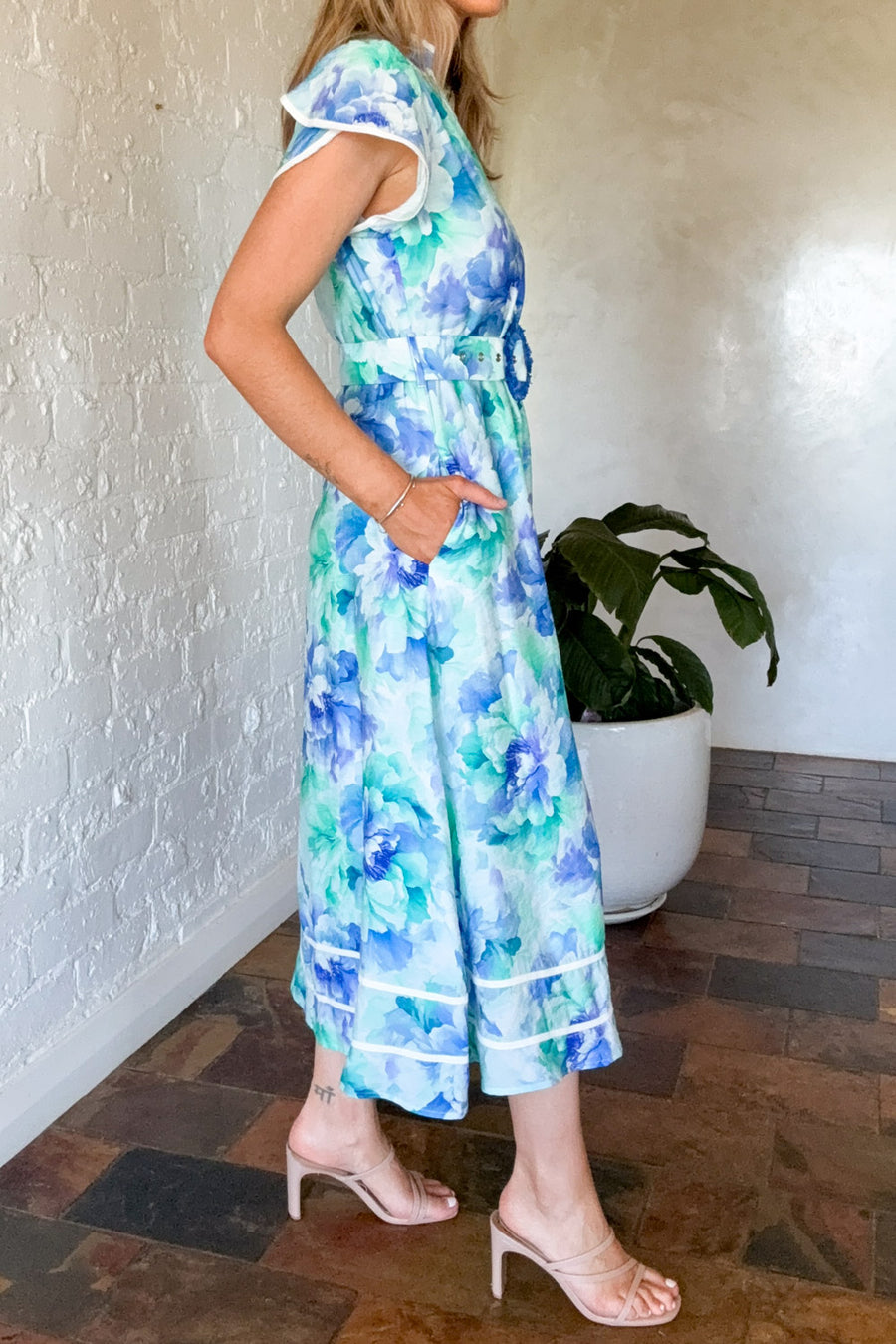 Blue Turquoise Floral