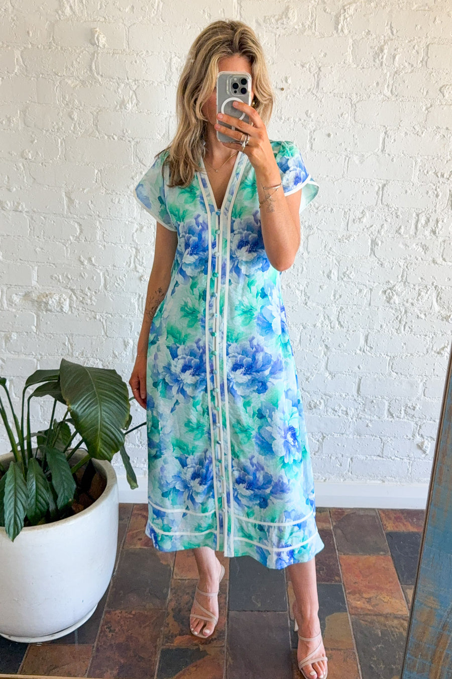 Blue Turquoise Floral