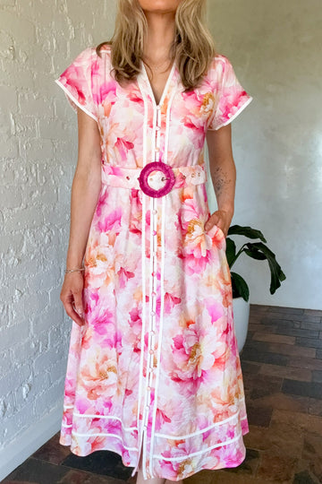 Pink Orange Floral: izzy