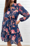 Navy Peach Floral