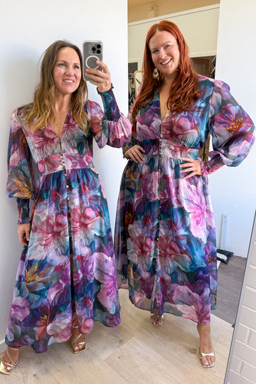 Pink Teal Floral: 