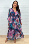 Pink Teal Floral