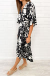 Black White Floral