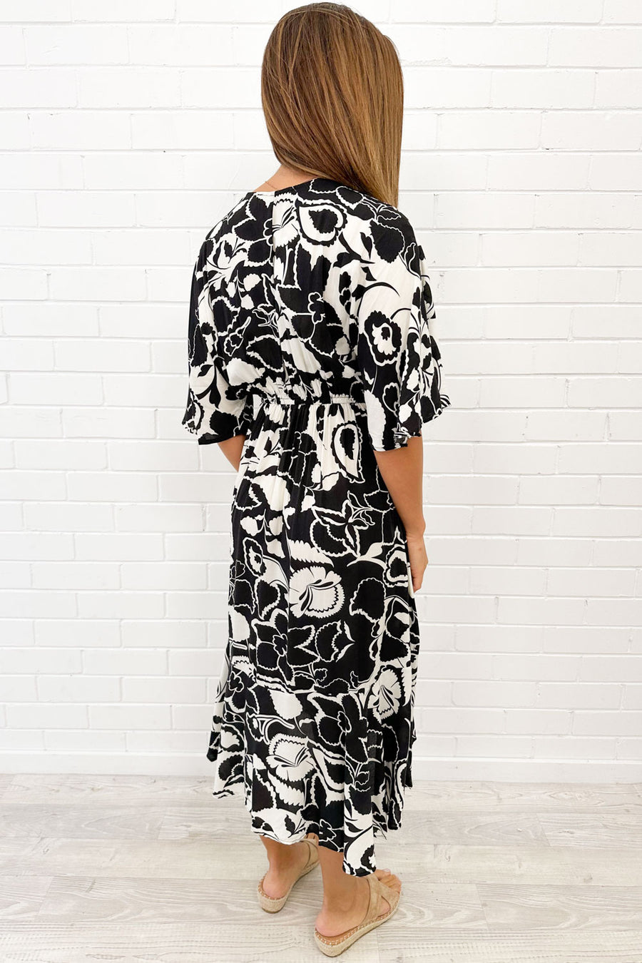 Black White Floral