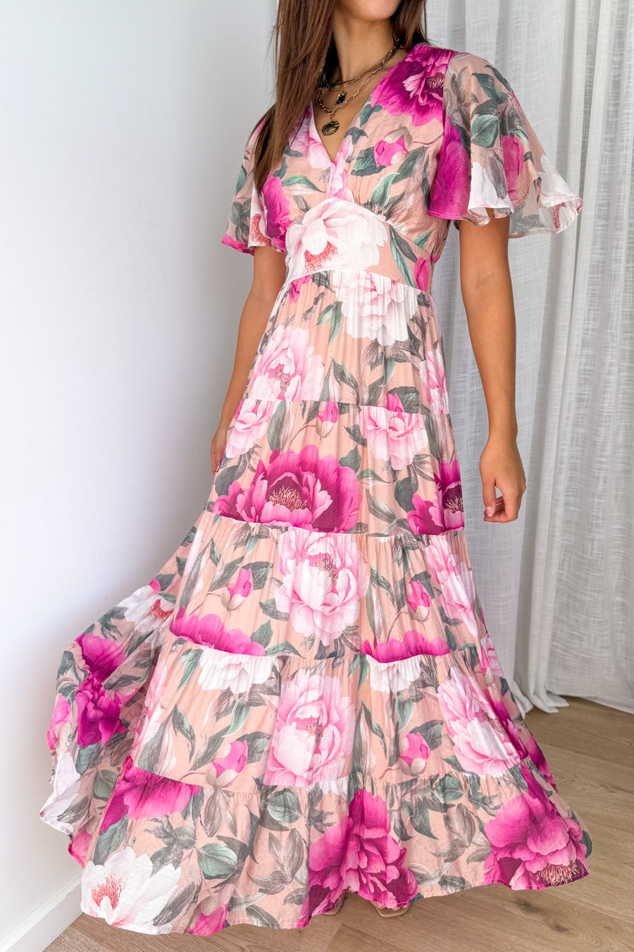 Peach Magenta Bloom