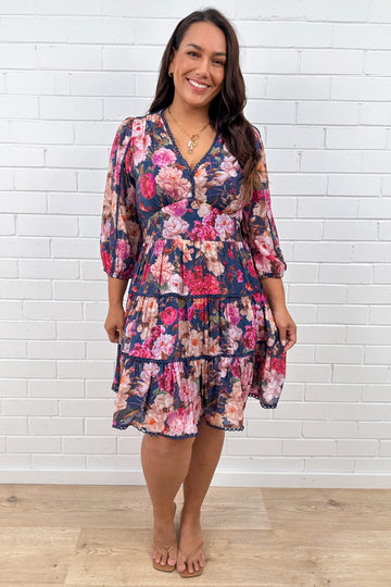 Navy Floral: ash