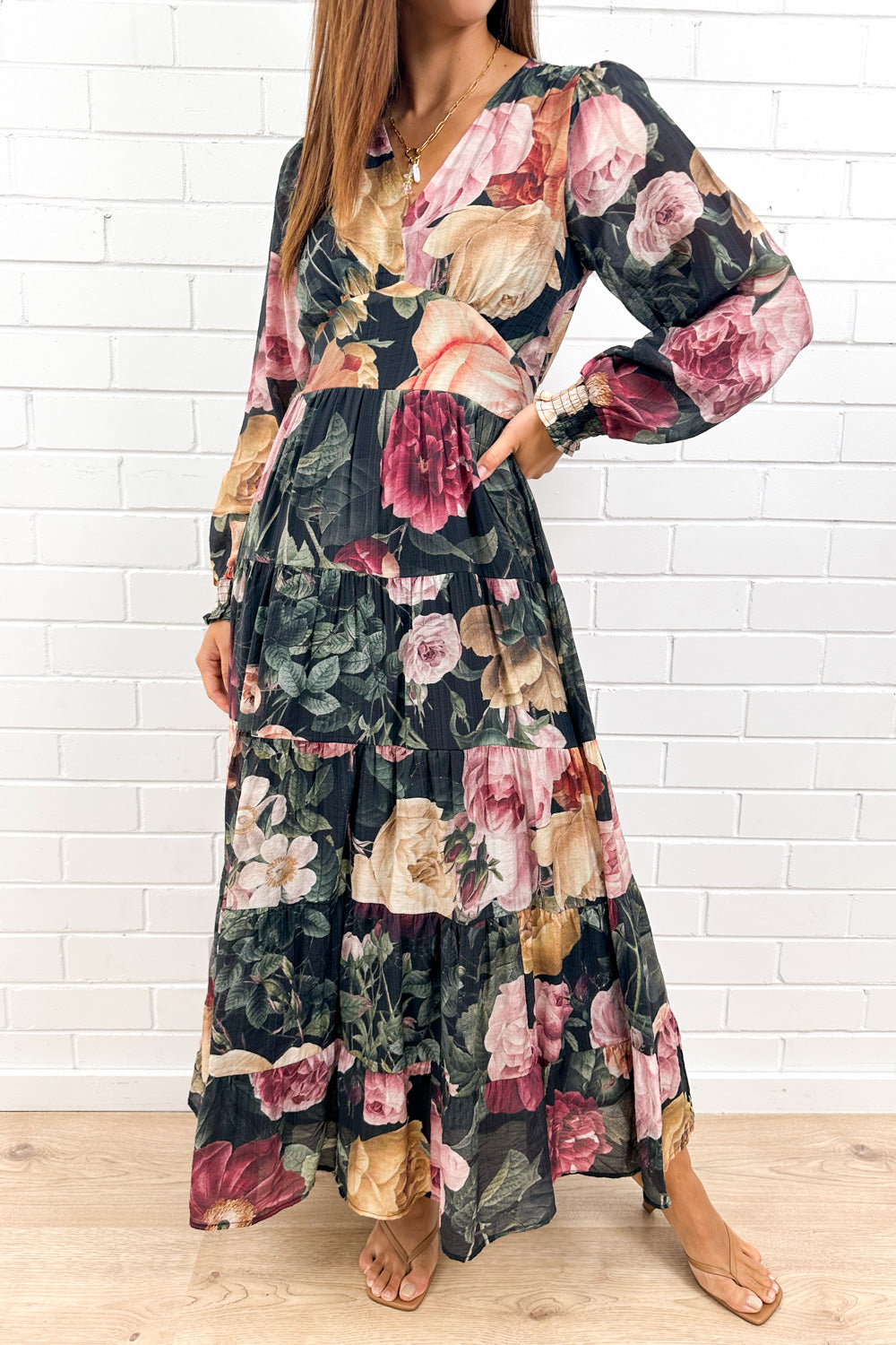 floral high low maxi dress High Low Floral Maxi Dress - Tropical Floral
