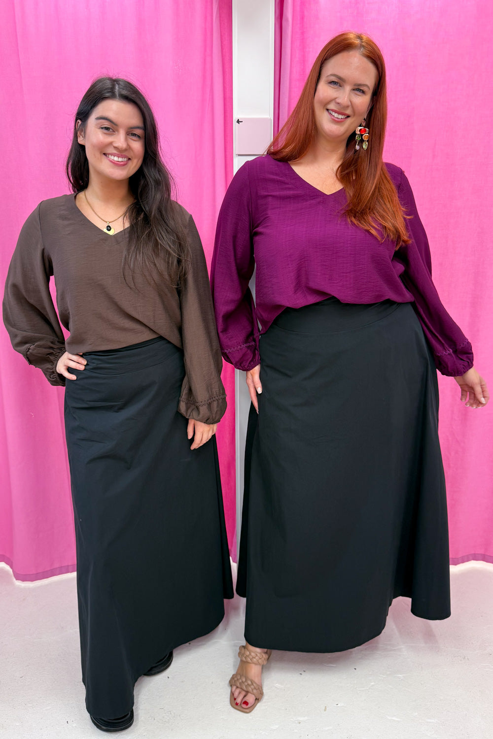Yvette Blouse - Chocolate – Vine Apparel