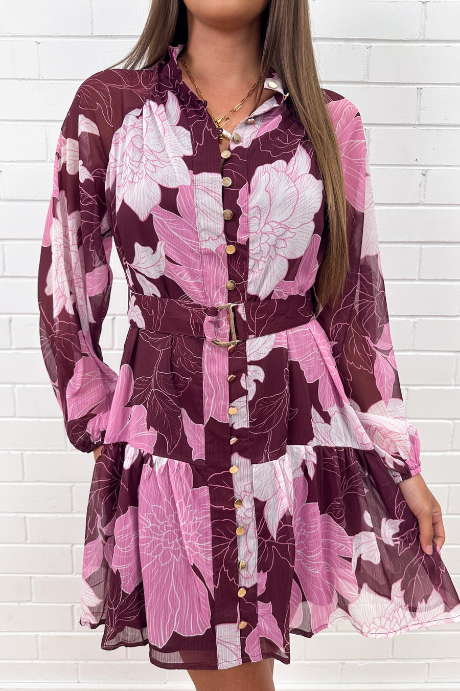 chantal mini dress Chantal Mini Dress – Floral Drop Waist