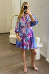 Purple Blue Floral