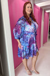 Purple Blue Floral