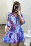 Purple Blue Floral