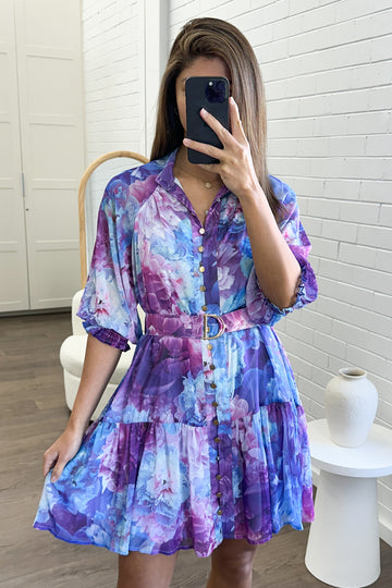 Purple Blue Floral: kym